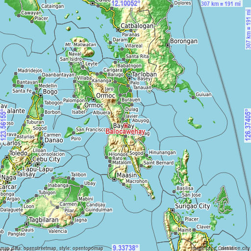 Topographic map of Balocawehay