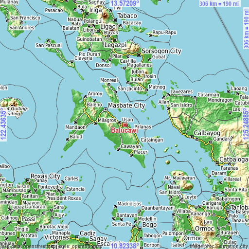 Topographic map of Balucawi