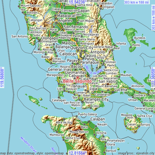 Topographic map of Balite Segundo