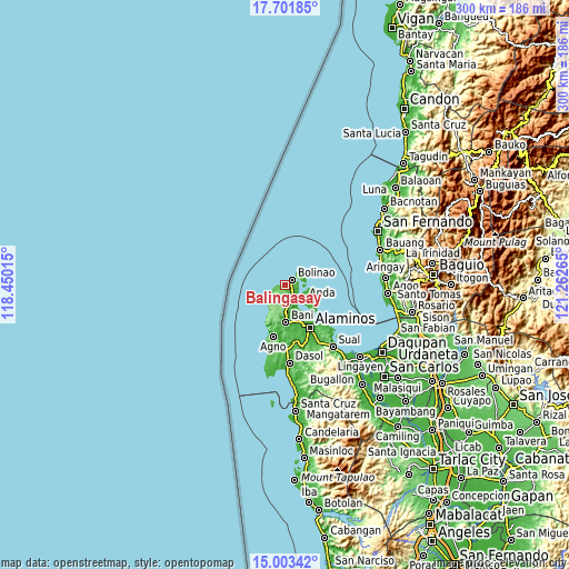 Topographic map of Balingasay