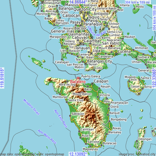 Topographic map of Balatero