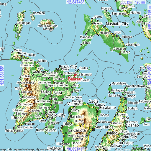 Topographic map of Balasan