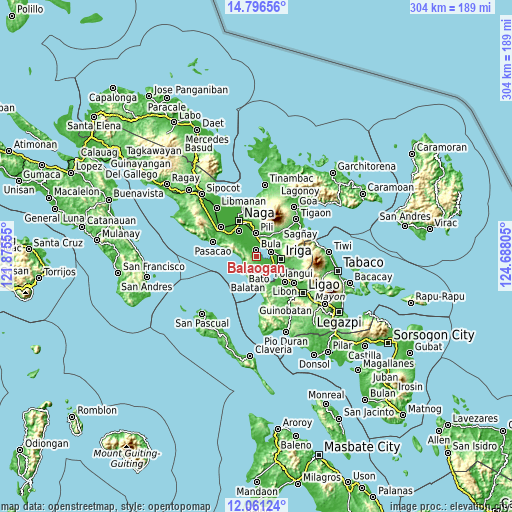 Topographic map of Balaogan