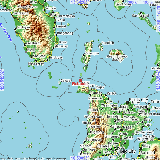 Topographic map of Balabag