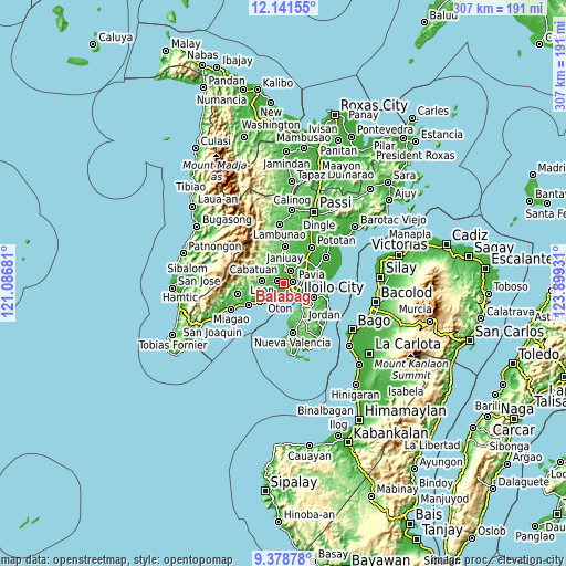 Topographic map of Balabag