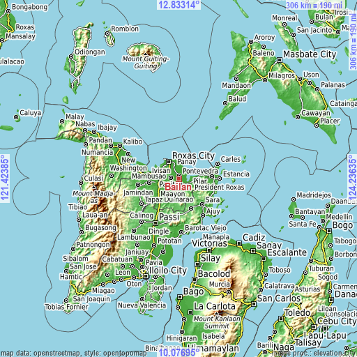 Topographic map of Bailan