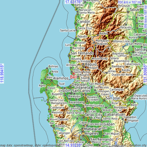 Topographic map of Bail