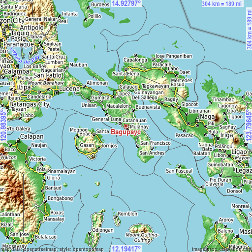 Topographic map of Bagupaye