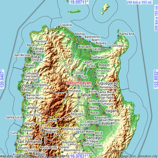 Topographic map of Bagumbayan