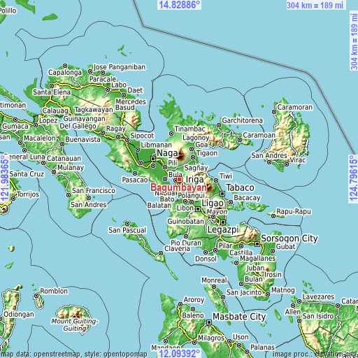 Topographic map of Bagumbayan