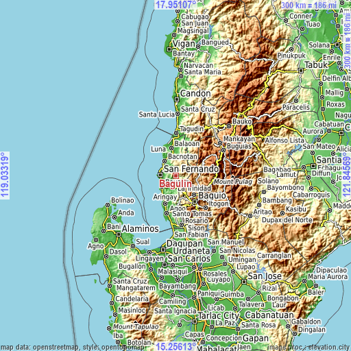 Topographic map of Bagulin