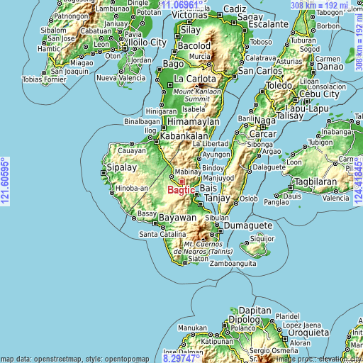 Topographic map of Bagtic