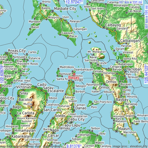 Topographic map of Bagay