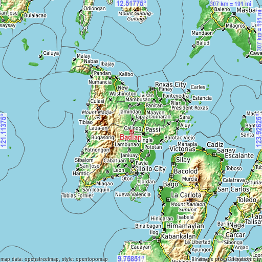 Topographic map of Badlan