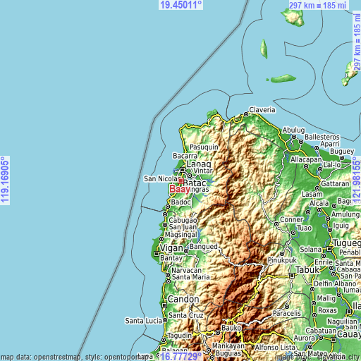 Topographic map of Baay