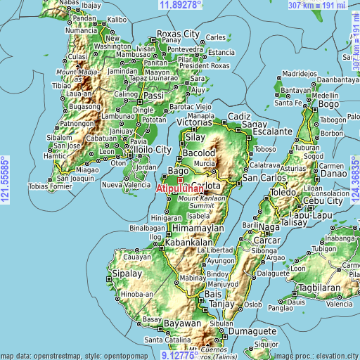 Topographic map of Atipuluhan