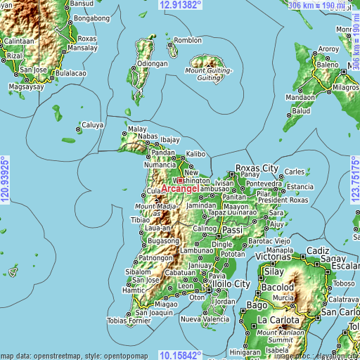 Topographic map of Arcangel