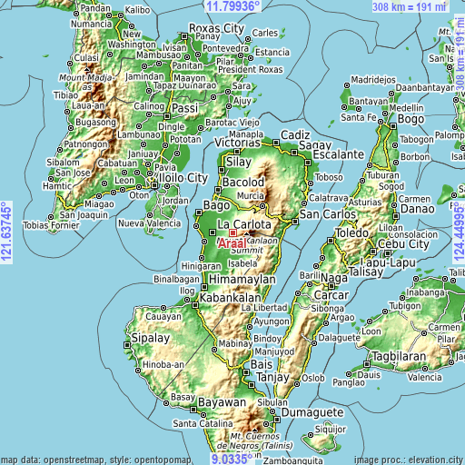 Topographic map of Araal