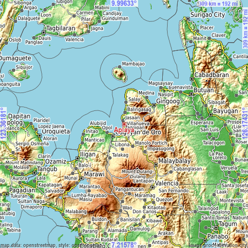 Topographic map of Aplaya