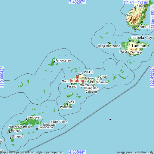 Topographic map of Anuling