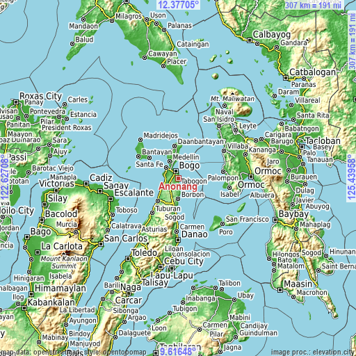 Topographic map of Anonang