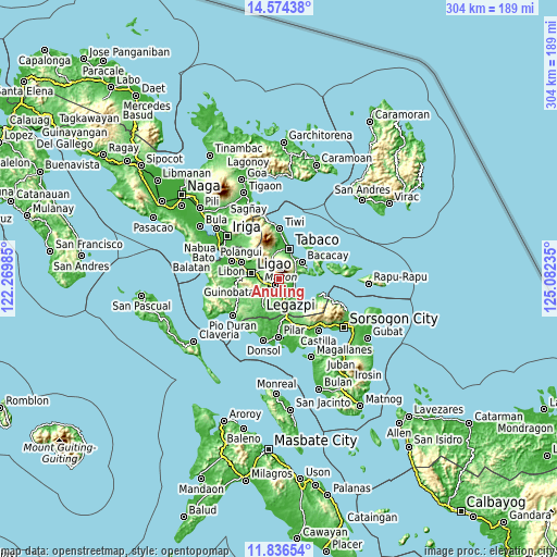 Topographic map of Anuling