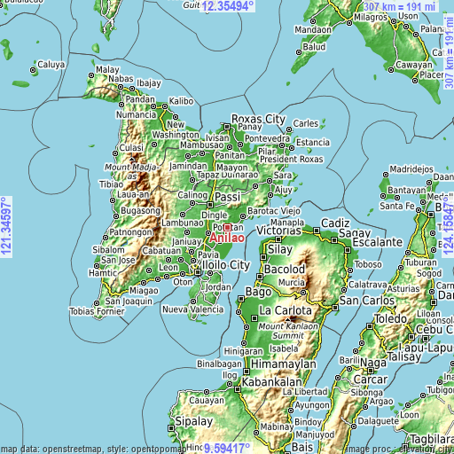 Topographic map of Anilao