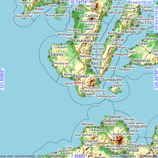 Topographic map of Amio