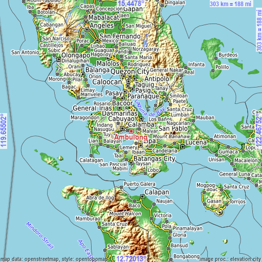 Topographic map of Ambulong