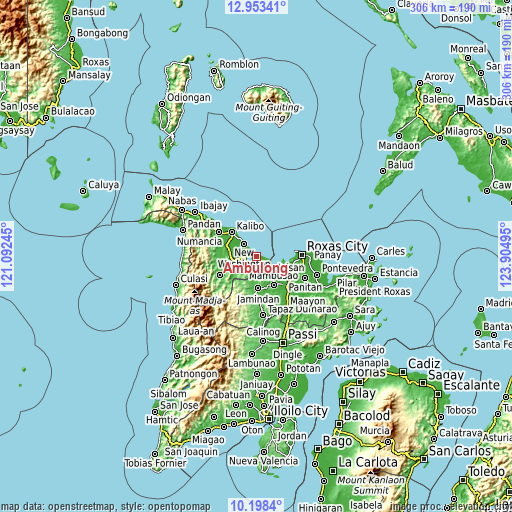 Topographic map of Ambulong