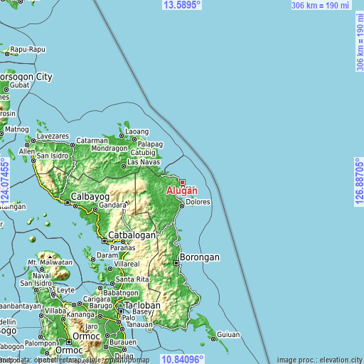 Topographic map of Alugan