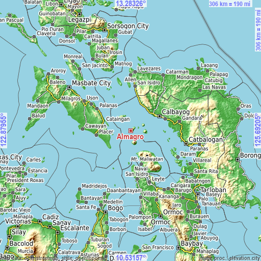 Topographic map of Almagro