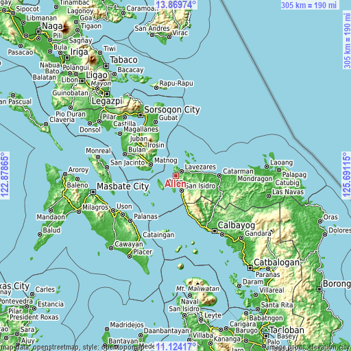 Topographic map of Allen