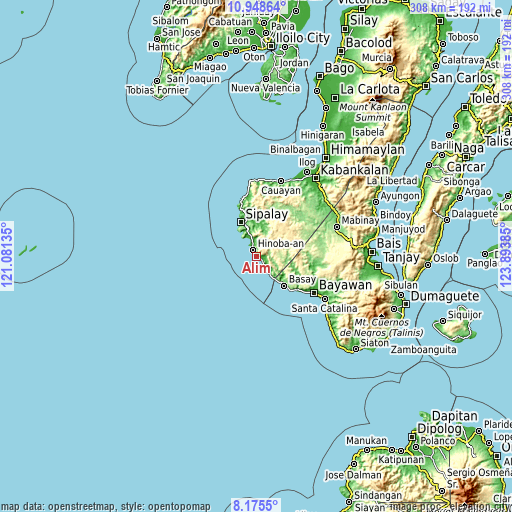 Topographic map of Alim