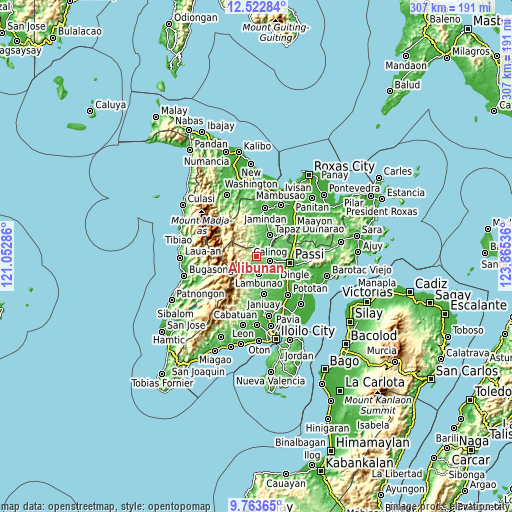 Topographic map of Alibunan