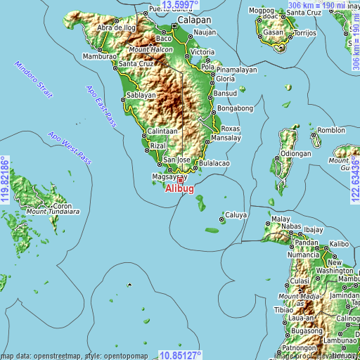 Topographic map of Alibug