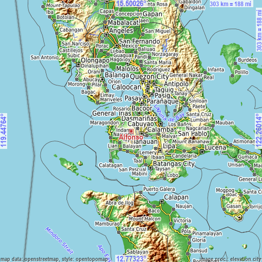 Topographic map of Alfonso