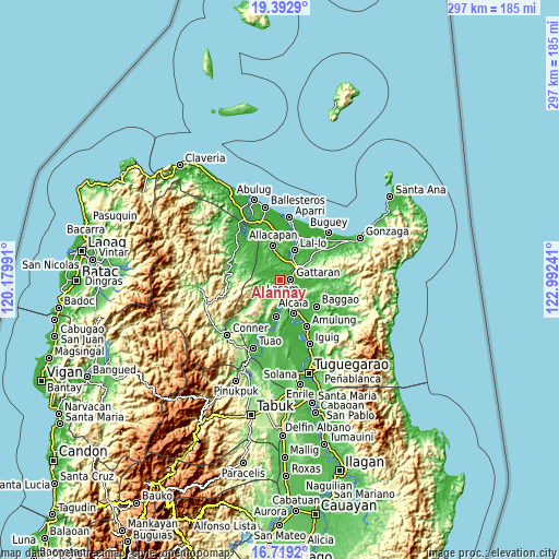 Topographic map of Alannay