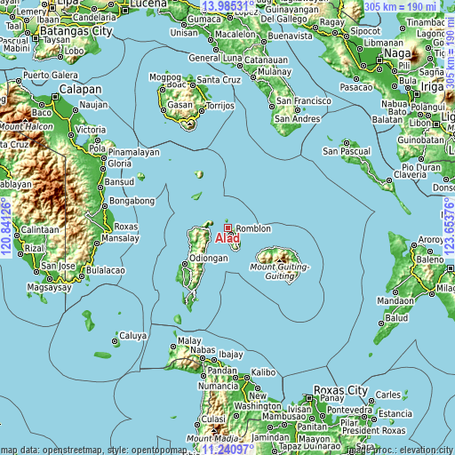 Topographic map of Alad