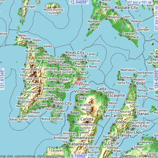 Topographic map of Ajuy