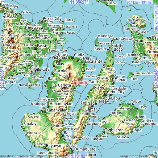 Topographic map of Agpangi