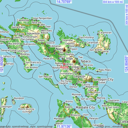 Topographic map of Agos