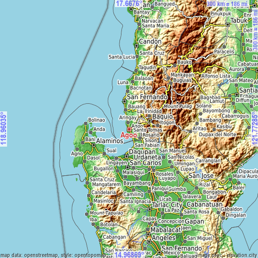 Topographic map of Agoo
