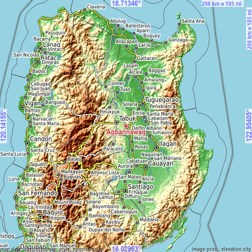 Topographic map of Agbannawag