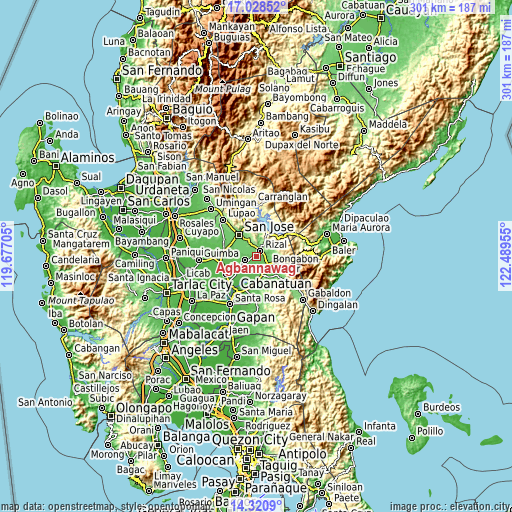 Topographic map of Agbannawag