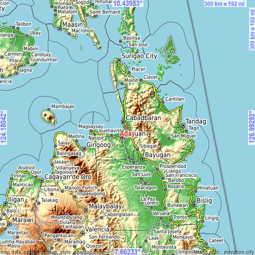 Topographic map of Agay