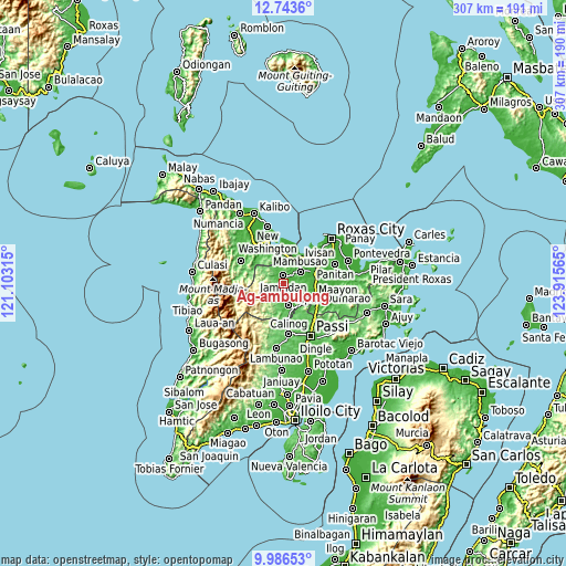 Topographic map of Ag-ambulong