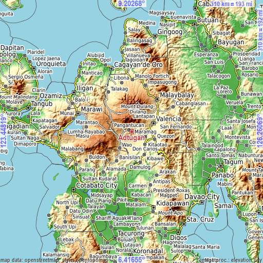 Topographic map of Adtugan