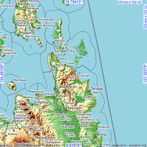 Topographic map of Adlay