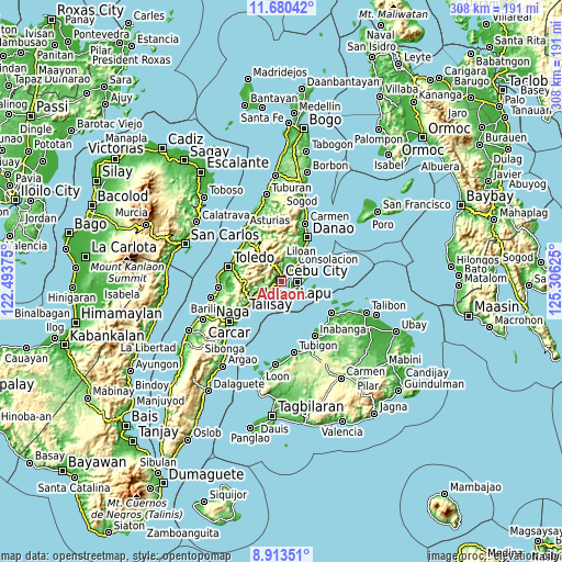 Topographic map of Adlaon